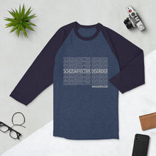 Load image into Gallery viewer, Schizoaffective Disorder Repeating 3/4 Shirt