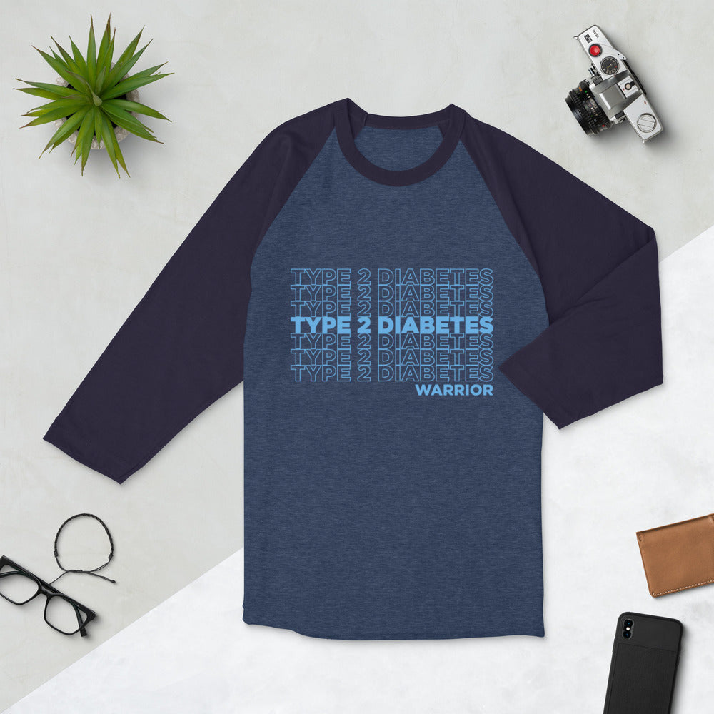 Type 2 Diabetes Repeating 3/4 Shirt