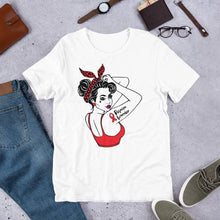 Load image into Gallery viewer, Rosacea Pinup Warrior Shirt